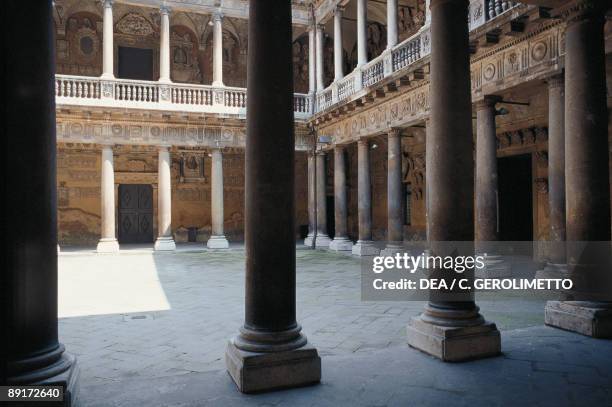 Colonnade of a palace, Bo Palace, Padua, Veneto, Italy