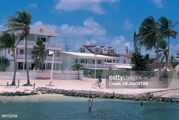 Tourist resort on the beach, San Pedro, Ambergris Cay, Belize