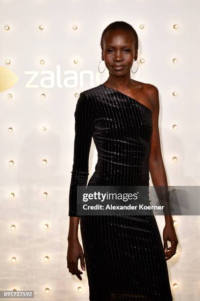 Alek Wek attends the Zalando Xmas bash hosted by Alek Wek at Haus Ungarn on December 13, 2017 in Berlin, Germany.