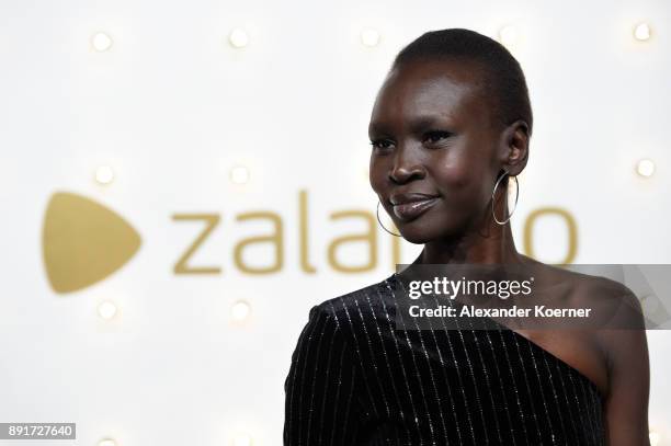 Alek Wek attends the Zalando Xmas bash hosted by Alek Wek at Haus Ungarn on December 13, 2017 in Berlin, Germany.