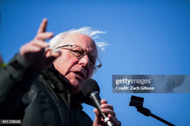 Sen. Bernie Sanders speaks during a rally against the Republican tax plan on December 13, 2017 in Washington, DC.