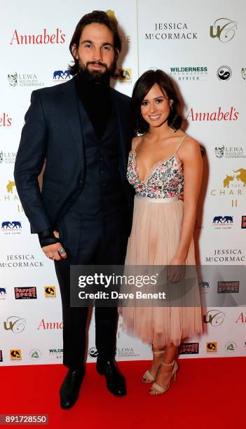 Jamie Jewitt and Camilla Thurlow attend The Charge II boxing fundraiser at The Lindley Hall on December 13, 2017 in London, England.