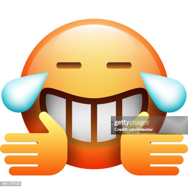realistic emoji - crying hug stock illustrations