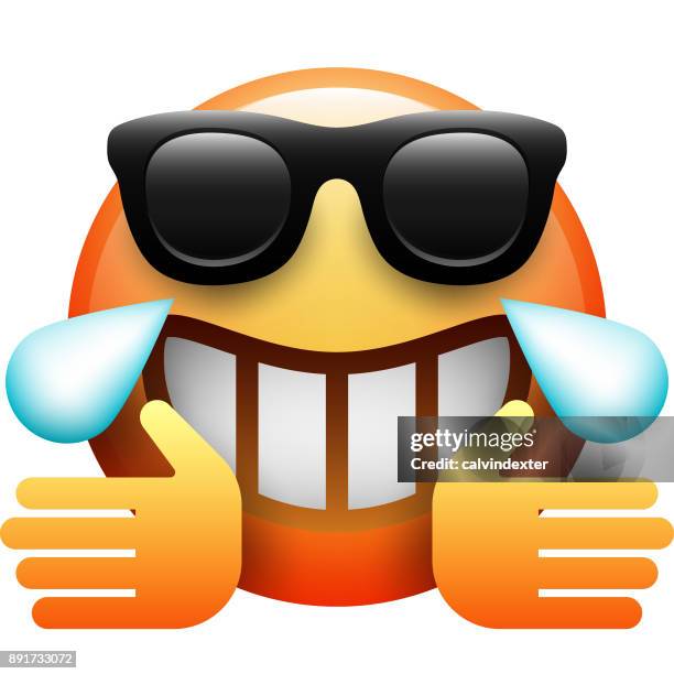 realistic emoji - crying hug stock illustrations
