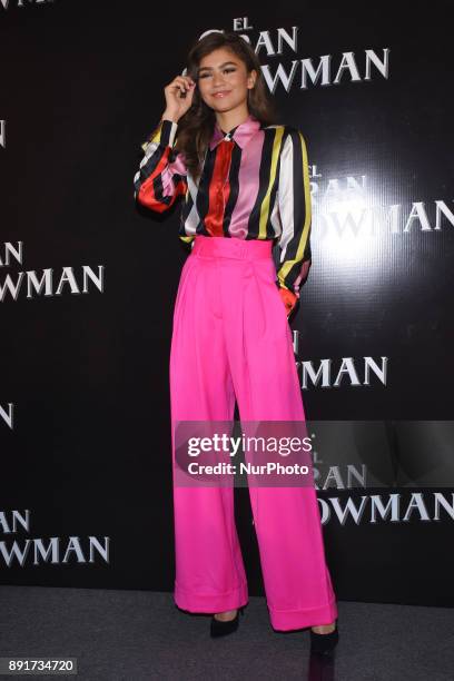 Zendaya is seen during a film press conference to promote The Greatest Showman on December 13, 2017 in México City, Mexico