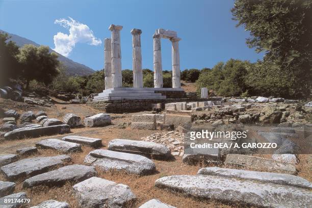 Ruins of a sanctuary, Sanctuary of the Great Gods, Samothrace, Aegean Islands, East Macedonia and Thrace, Greece