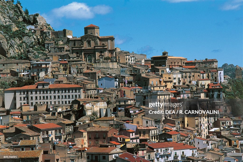Buildings in a city, Nicosia, Sicily, Italy