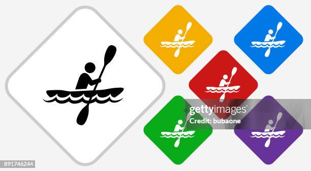 paddleboat color diamond vector icon - paddle boat stock illustrations