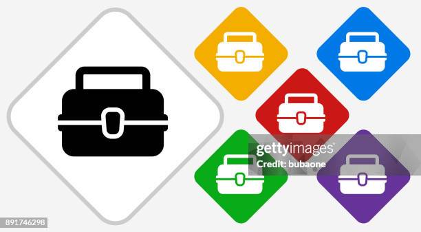 lunch box color diamond vector icon - lunchbox stock illustrations