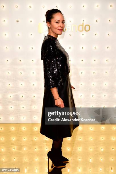 Joy Denalane attends the Zalando xmas bash hosted by Alek Wek at Haus Ungarn on December 13, 2017 in Berlin, Germany.