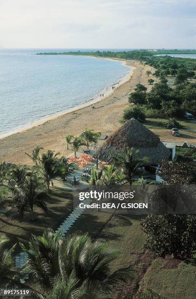 High angle view of a beach, Playa Ancon, Trinidad, Cuba