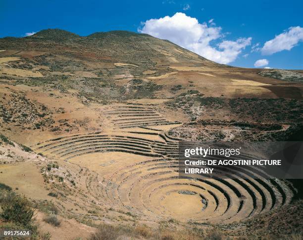 Peru - Cuzco - Moray - Agricultural terraces built by the Incas, 15th century