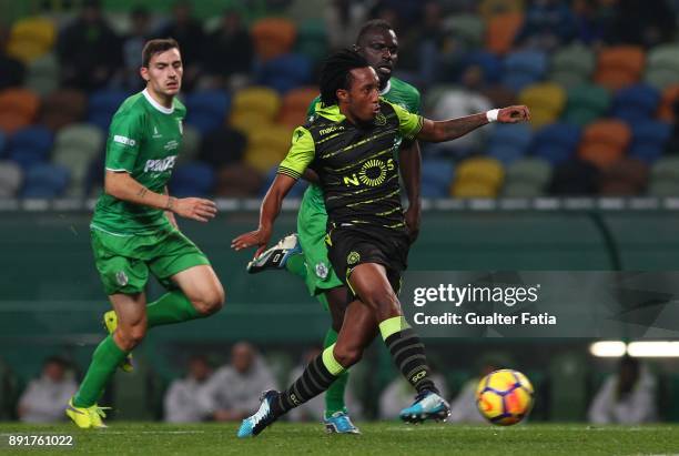 Sporting CP forward Gelson Martins from Portugal scores goal during the Portuguese Cup match between Sporting CP and Vilaverdense at Estadio Jose...