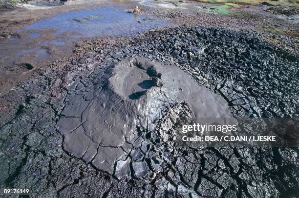 High angle view of a volcanic rock, Atacama Desert, El Tatio, Norte Grande, Chile