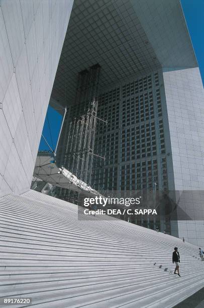 Low angle view of a monument, Grande Arche, La Defense, Paris, France