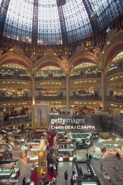 Interiors of a shopping mall, Galeries Lafayette, Paris, France