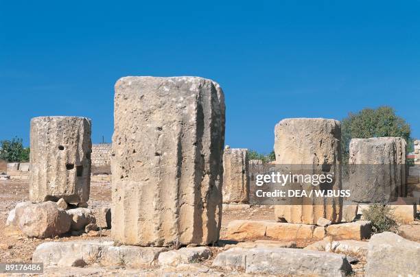 Old ruins of a temple, Temple Of Aphrodite, Palaepaphos, Kouklia, Paphos, Cyprus