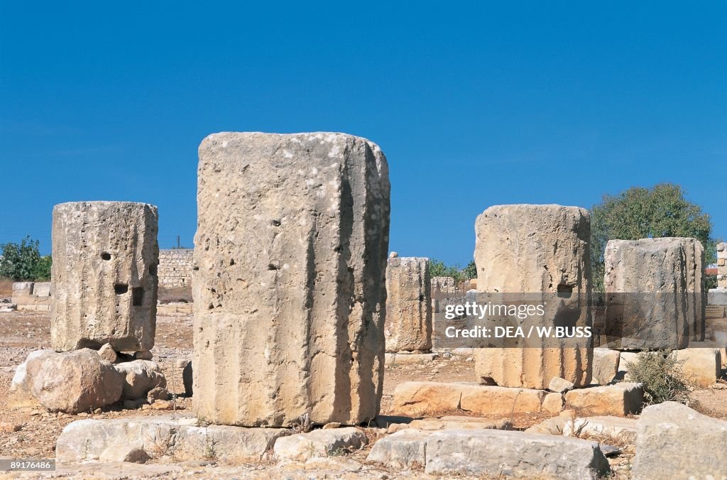 Old ruins of a temple, Temple Of Aphrodite, Palaepaphos, Kouklia, Paphos, Cyprus