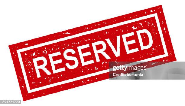 illustrations, cliparts, dessins animés et icônes de réservé rouge rubber stamp icône sur fond transparent - panneau espace réservé