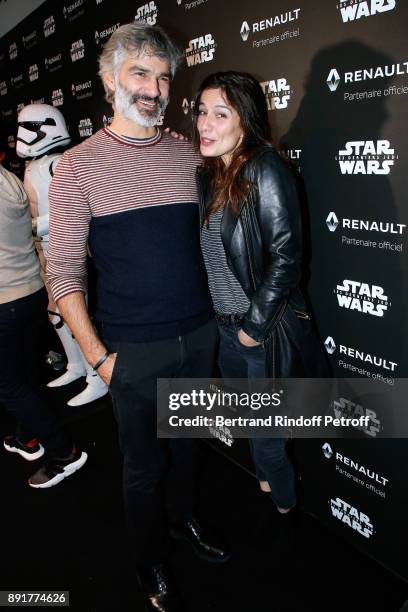 Actors Francois Vincentelli and Zoe Felix attend the "Star Wars x Renault" : Party at Atelier Renault on December 13, 2017 in Paris, France.