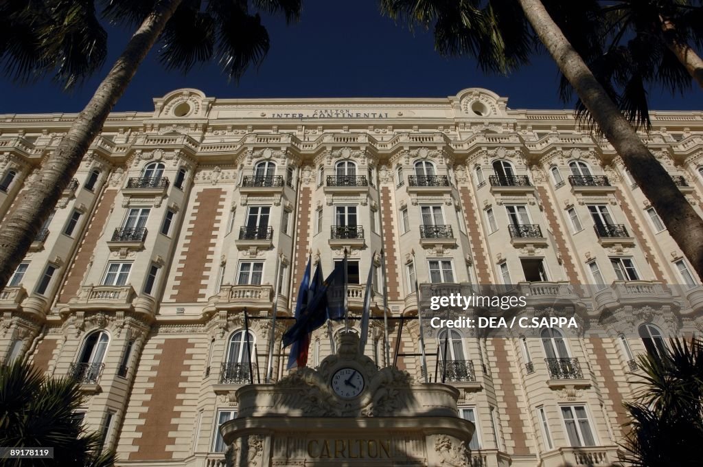 Low angle view of a hotel, InterContinental Carlton Hotel, Cannes, Provence-Alpes-Cote D'azur, France