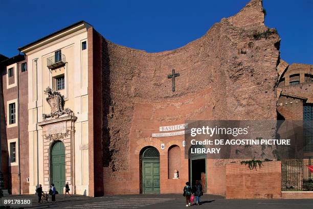 Facade of a church, Santa Maria Degli Angeli E Dei Martiri, Rome, Lazio, Italy