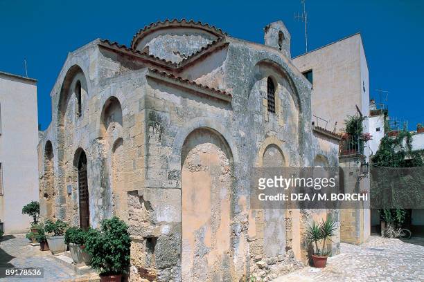 Low angle view of a basilica, Basilica of St. Peter, Otranto, Lecce, Puglia, Italy