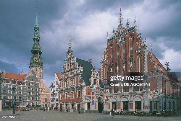 Facade of a building, House Of Blackheads, Riga, Latvia