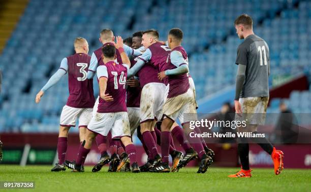 Colin Odutayo of Aston Villa scores his second goal for Aston Villa during the FA Youth Cup third round match between Aston Villa and Coventry City...