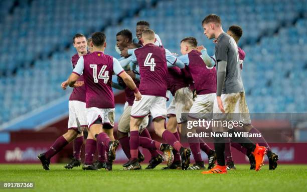 Colin Odutayo of Aston Villa scores his second goal for Aston Villa during the FA Youth Cup third round match between Aston Villa and Coventry City...