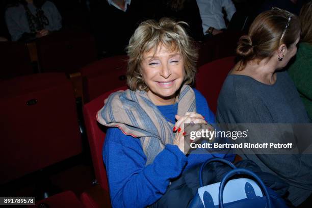 Director Daniele Thompson attends Fred Testot performs in his One Man Show "Presque Seul" at Theatre de la Tour Eiffel on December 13, 2017 in Paris,...