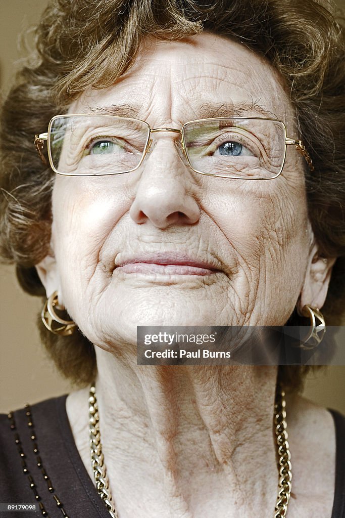 Close-up of Elderly Woman's Face