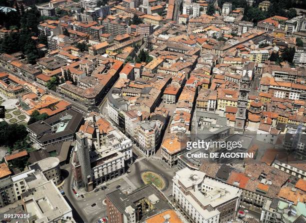 Aerial view of a city, Varese, Lombardy, Italy