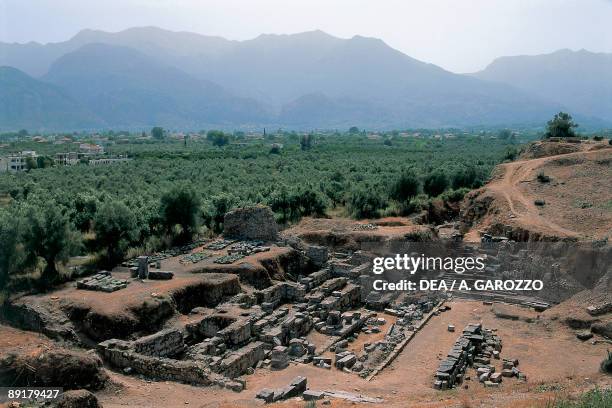 High angle view of an amphitheater, Sparta, Greece