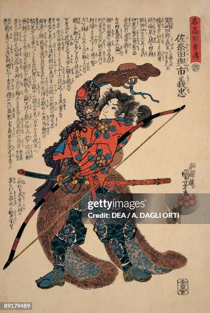 Close-up of a man holding a longbow