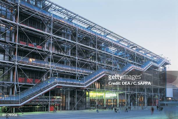 Facade of a museum, Pompidou Center, Paris, France