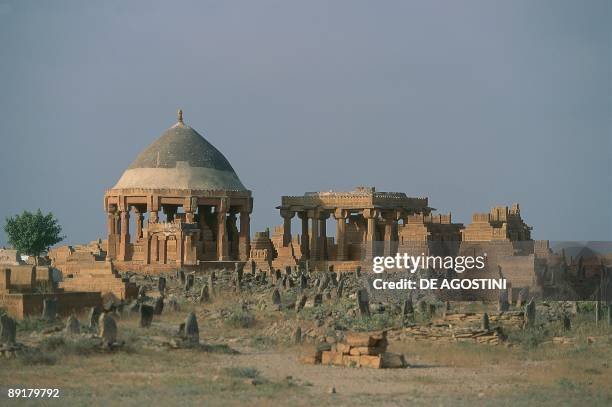 Ruins of a mausoleum, Chaukundi Tombs, Sind, Pakistan