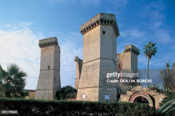 Low angle view of columns, Puglia, Salento, Italy