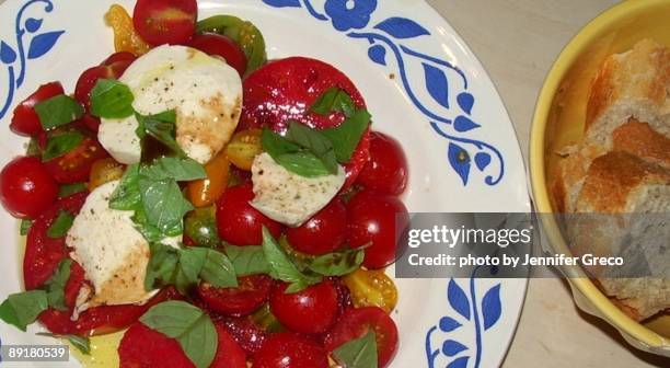 insalata caprese - insalata stock pictures, royalty-free photos & images