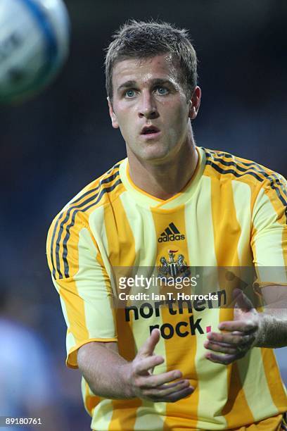 Ryan Taylor in action during a pre-season friendly match between Huddersfield Town and Newcastle United at the Galpharm Stadium on July 21, 2009 in...