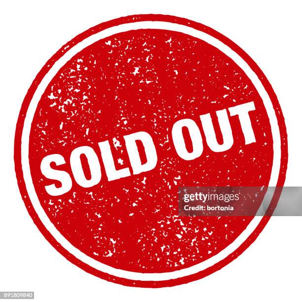 illustrations, cliparts, dessins animés et icônes de sold out rouge rubber stamp icône sur fond transparent - à guichets fermés