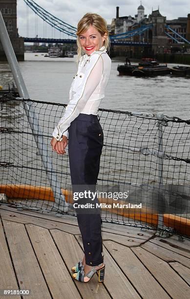 Sienna Miller attends a Photocall to launch 'G.I JOE: The Rise Of Cobra' at HMS Belfast on July 22, 2009 in London, England.