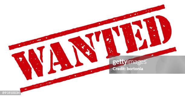 wanted red rubber stamp icon on transparent background - wamt stock illustrations