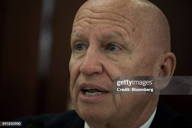 Representative Kevin Brady, a Republican from Texas and chairman of the House Ways and Means Committee, speaks during a House-Senate conference...