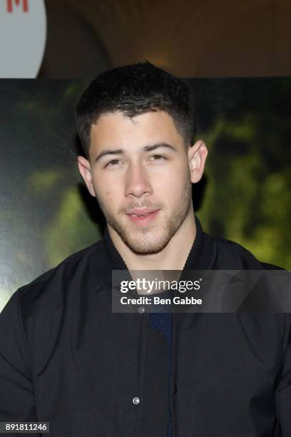 Singer/songwriter and actor Nick Jonas attends a New York special screening of "Jumanji: Welcome to the Jungle" at Dave & Buster's Time Square on...