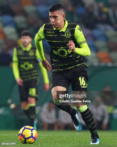 Sporting CP midfielder Rodrigo Battaglia from Argentina in action during the Portuguese Cup match between Sporting CP and Vilaverdense at Estadio...