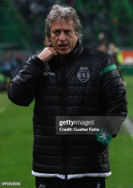 Sporting CP head coach Jorge Jesus from Portugal before the start of the Portuguese Cup match between Sporting CP and Vilaverdense at Estadio Jose...