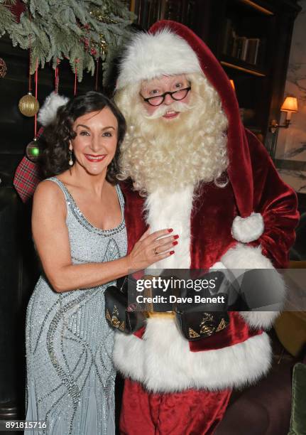 Shirley Ballas and Santa Claus attend the Rosewood Mini Wishes Gala Dinner in aid of Great Ormond Street Hospital Children's Charity at Rosewood...