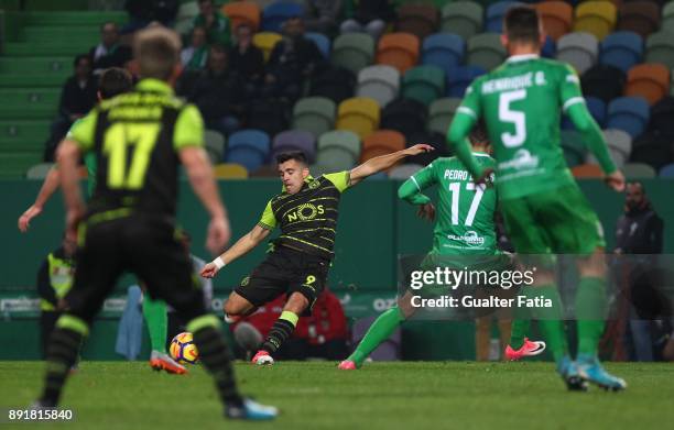 Sporting CP midfielder Marcos Acuna from Argentina in action during the Portuguese Cup match between Sporting CP and Vilaverdense at Estadio Jose...