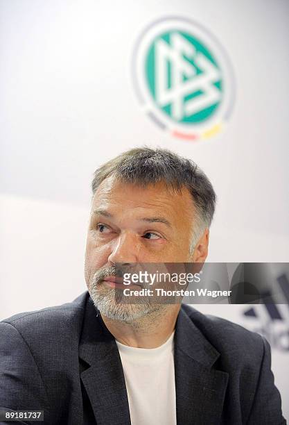 Horst Hamann, photographer of the image campagne looks on during a press conference at the Rhein Neckar Arena on July 22, 2009 in Sinsheim, Germany.
